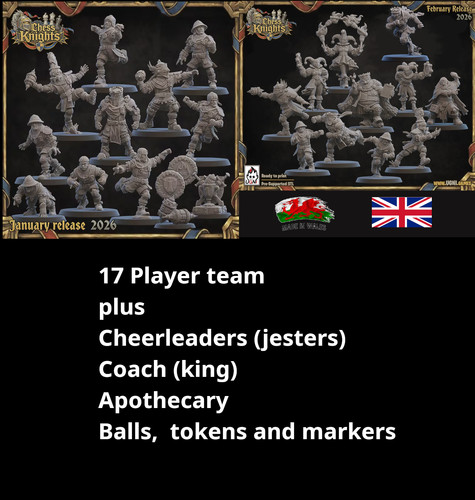 Chess knights full human team - full,