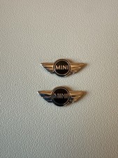 2x Mini Cooper Key Sticker Decal Emblem Logo - 17x8mm - Aluminium 