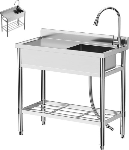 Stainless steel utility sink - stainless,