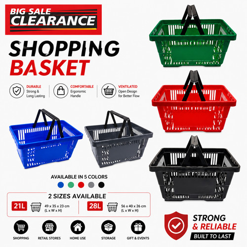 New plastic shopping - new, basket
