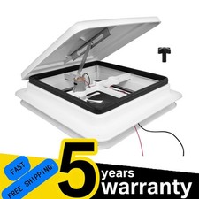 Roof Vent Fan Camper Van Motorhome 420x420mm White RV Caravan Skylight Vent UK