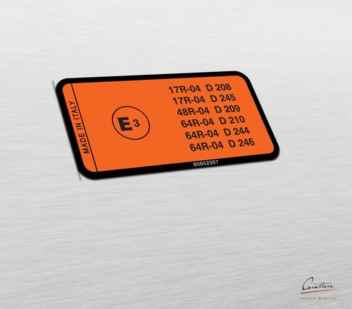 Approval sticker for engine - sticker,