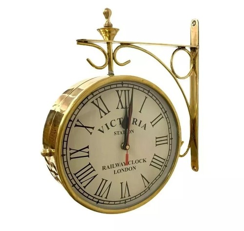 Brass clock station - brass,