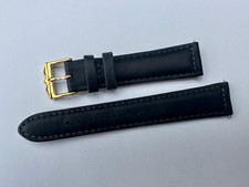 GENUINE ROTARY BLACK LEATHER WATCH STRAP SIZE 18MM