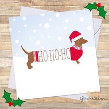 DACHSHUND Christmas Card Mini