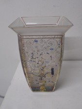 Large Goebel Glass Vase Gustav Klimt The Fulfillment - 26cm Tall