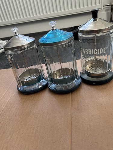 Barbicide disinfectant glass - disinfectant,