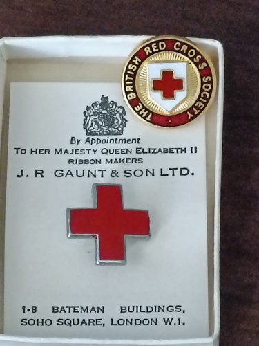 Two british red - two, badges