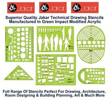 Jakar Stencils Templates Architectural Technical Artist Design Drawing Aid Tool