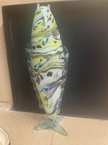 Glass fish vase - fish,
