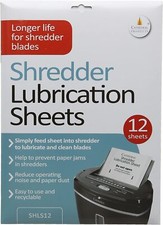 Cathedral Products Paper Shredder Lubrication Oil Sheets (Pack of 12)