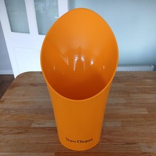 VEUVE CLICQUOT ORANGE ACRYLIC CHAMPAGNE ICE BUCKET NEW