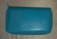 Filofax Compact Zip Saffiano Organiser, emerald green. Used 