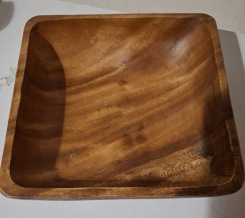 Large teak wood fruit bowl - teak,