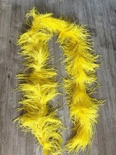2m Ostrich feather boa vintage burlesque showgirl Yellow