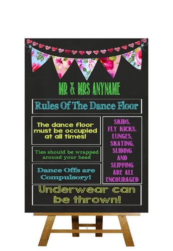 Bright chalkboard style rules - chalkboard,
