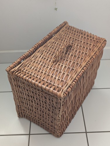 Vintage wicker log basket - wicker,