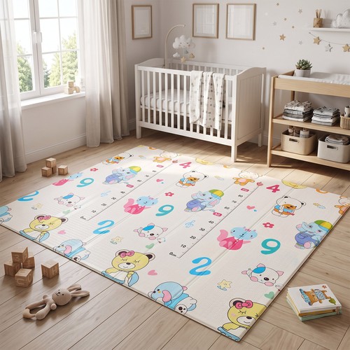 Sided foldable baby play mat - baby,