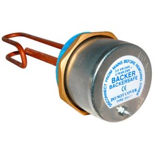 Immersion Heater & Thermostat. Various Lengths. Backer Brand