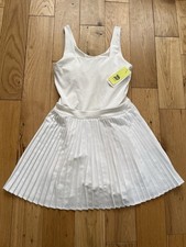 All in Motion Pleated Mini Tennis Dress NWT Size Small White  Built-in-Short