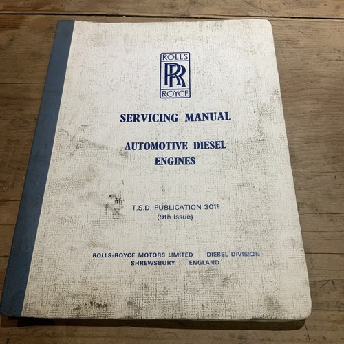 Rolls royce servicing manual - rolls,