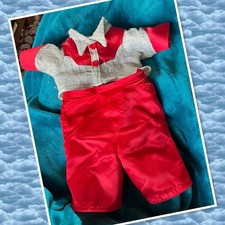 Cute Vintage Cabbage Patch Kids Boy Doll Red And Silver Showman Outfit