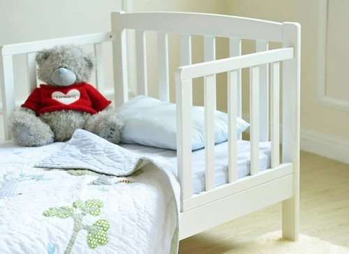 Wooden toddler bed with - wooden,