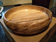 Beautiful hand turned spalted Beech wooden bowl No 230