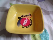 Weetabix 70th Anniversary Square Yellow Cereal Breakfast Bowl