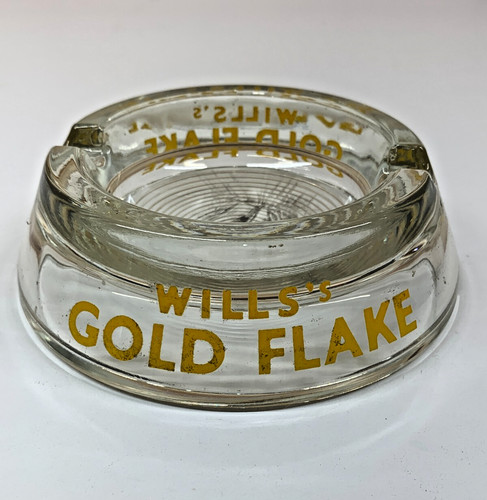 Vintage ashtray wills - vintage, gold