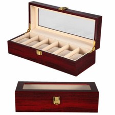 6 Grids Wooden Watch Case