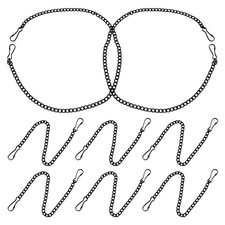  8pcs Hanging Chain: Metal Hanging Chain with Hooks Heavy Duty Lanyard for