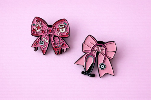 Nurse doctor bow badge - nurse, medical