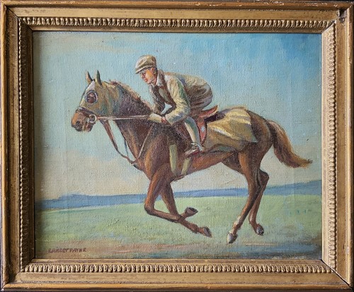 Race horse jockey antique - horse,