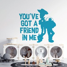 Woody and Buzz - You've Got a Friend in Me - Disney Toy Story Decal Wall Sticker