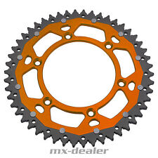 Dual Steel Aluminium Sprocket Orange KTM SX SXF EXC 125 250 350 450 50 Tooth