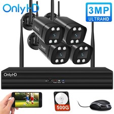 3MP HD Outdoor Wireless CCTV Camera Security System 4CH NVR with Hard Drive