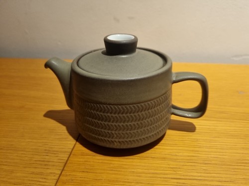 Vintage denby chevron teapot - vintage,