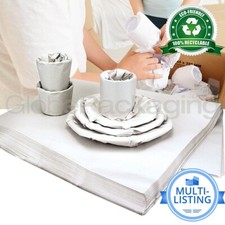WHITE PACKING PAPER - NEWSPAPER OFFCUTS SHEETS PACKING MOVING FOOD 500mm x 750mm