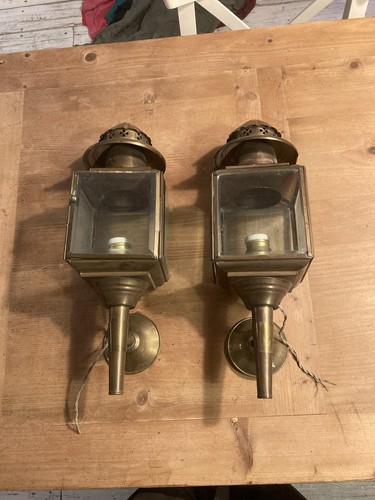 Vintage carriage lamps - carriage, pair