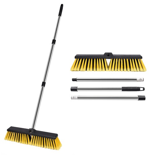 Stiff outdoor garden broom - outdoor, 18"