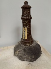 Vintage chunky Cornish Serpentine Lighthouse thermometer paperweight