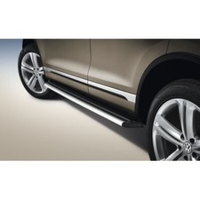 GENUINE VW RUNNING BOARD SIDE STEP TOUAREG R-LINE 7P 2011-17 ALUMINIUM ANODISED