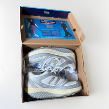 Sketchers Shape Ups Walking Toning Shoes Gray/White Size 10 11814 **NEW** W/ DVD