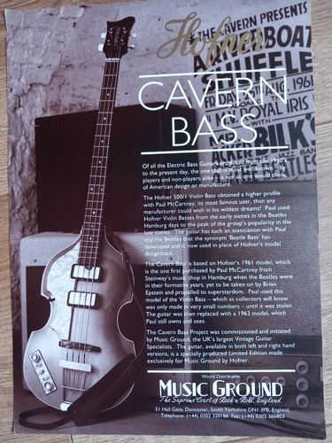 Hofner cavern bass single - bass',