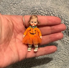 OOAK Dollhouse Miniature Polymer Clay Baby Girl Halloween Doll 1:12 Karen Tadman