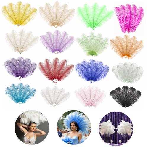Ostrich feathers 60cm gold - ostrich, 50-60cm