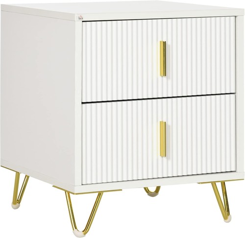 Bedside cabinet table - table, gold