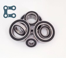 Sealed Ball Bearings 2RS Chrome & Stainless Steel Rubber Seal Assorted Sizes