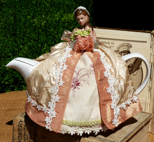 Vintage crinoline lady tea - vintage,